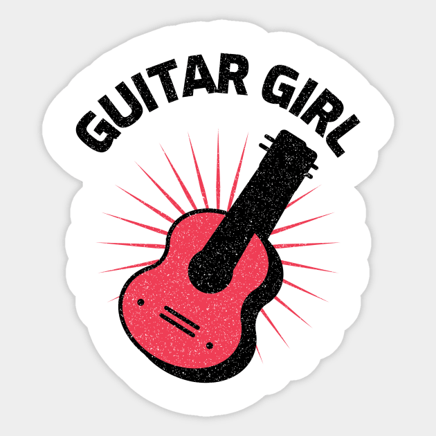 "GUITAR GIRL"| Rock culture (rock'n'roll) collection Sticker by FACELESS CREATOR